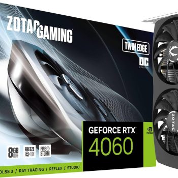 ZOTAC Gaming GeForce RTX 4060 8GB Twin Edge OC DLSS 3 8GB GDDR6 128-bit 17 Gbps PCIE 4.0 Tarjeta gráfica compacta para juegos, ZT-D40600H-10M