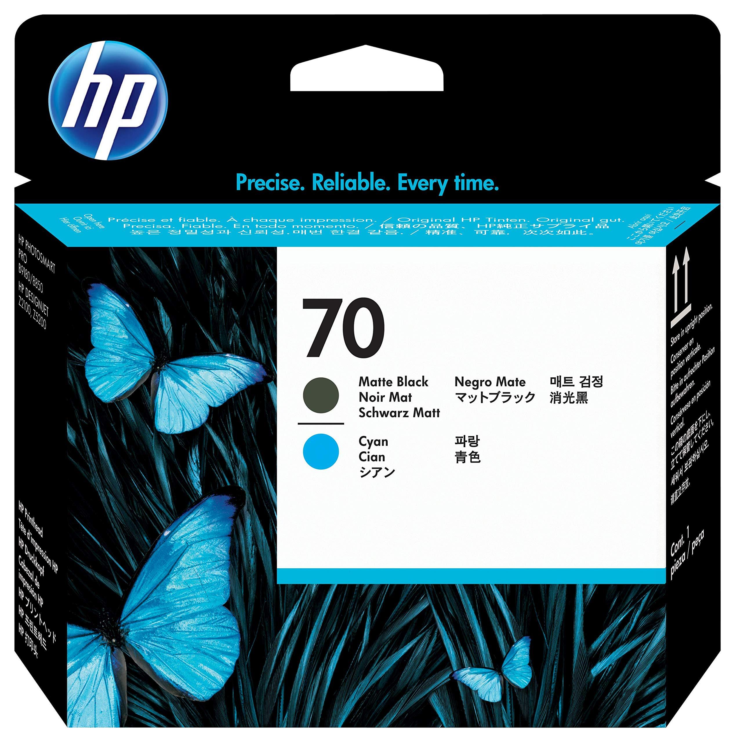 HP 70 Cabezal Negro Mate / Cian 9404A