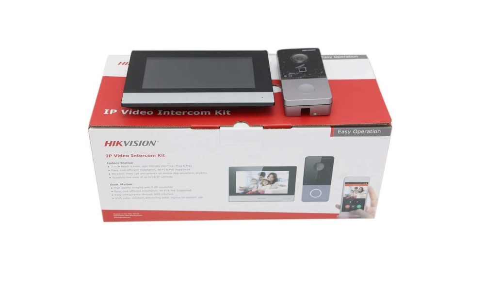 Hikvision KIT DE VIDEO PORTERO IP 2MP Wi-Fi DS-KIS603-P(B)