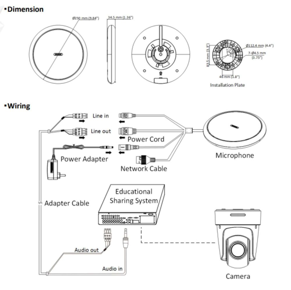 Hikvision MICROFONO DE MATRIZ DE 32 MICROFONOS DS-UAC-M1P