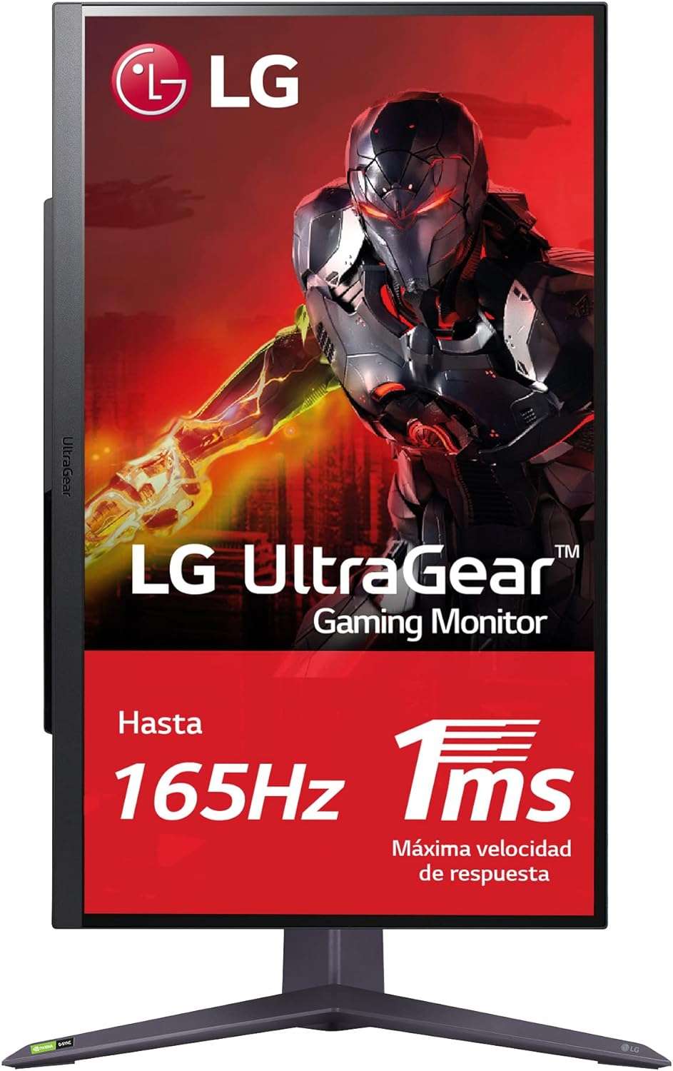 LG 27GR75Q-B - Monitor Gaming Ultragear, 27, Pantalla IPS: 2560 x 1440px,  16:9, NVIDIA G-Sync, AMD FreeSync Premium, HDR10, Negro