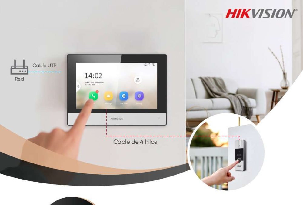 Hikvision kit de videoportero híbrido DS-KIS302P