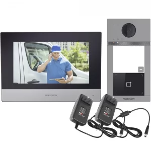 Hikvision KIT DE VIDEO PORTERO IP 2MP Wi-Fi DS-KIS604-P(B)