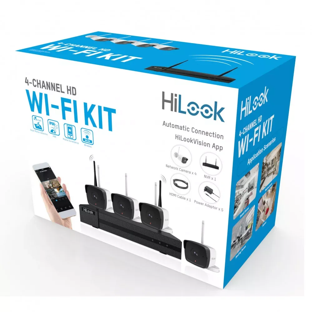 HIKVISION Kit CCTV inalámbrico 4 canales NK42W0H-1T(D)