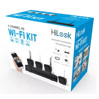 HIKVISION Kit CCTV inalámbrico 4 canales IK‐4142BH‐MH/W(B)
