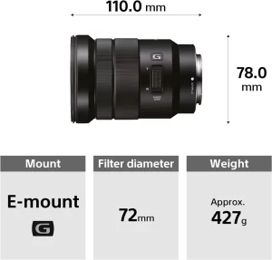 Lente Sony SELP18105G E PZ 18-105mm F4 G OSS SELP18105G