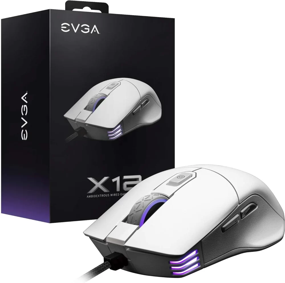 EVGA X12 RGB GAMING MOUSE 8K EVG-EVM-905-W1- 12WH-KR