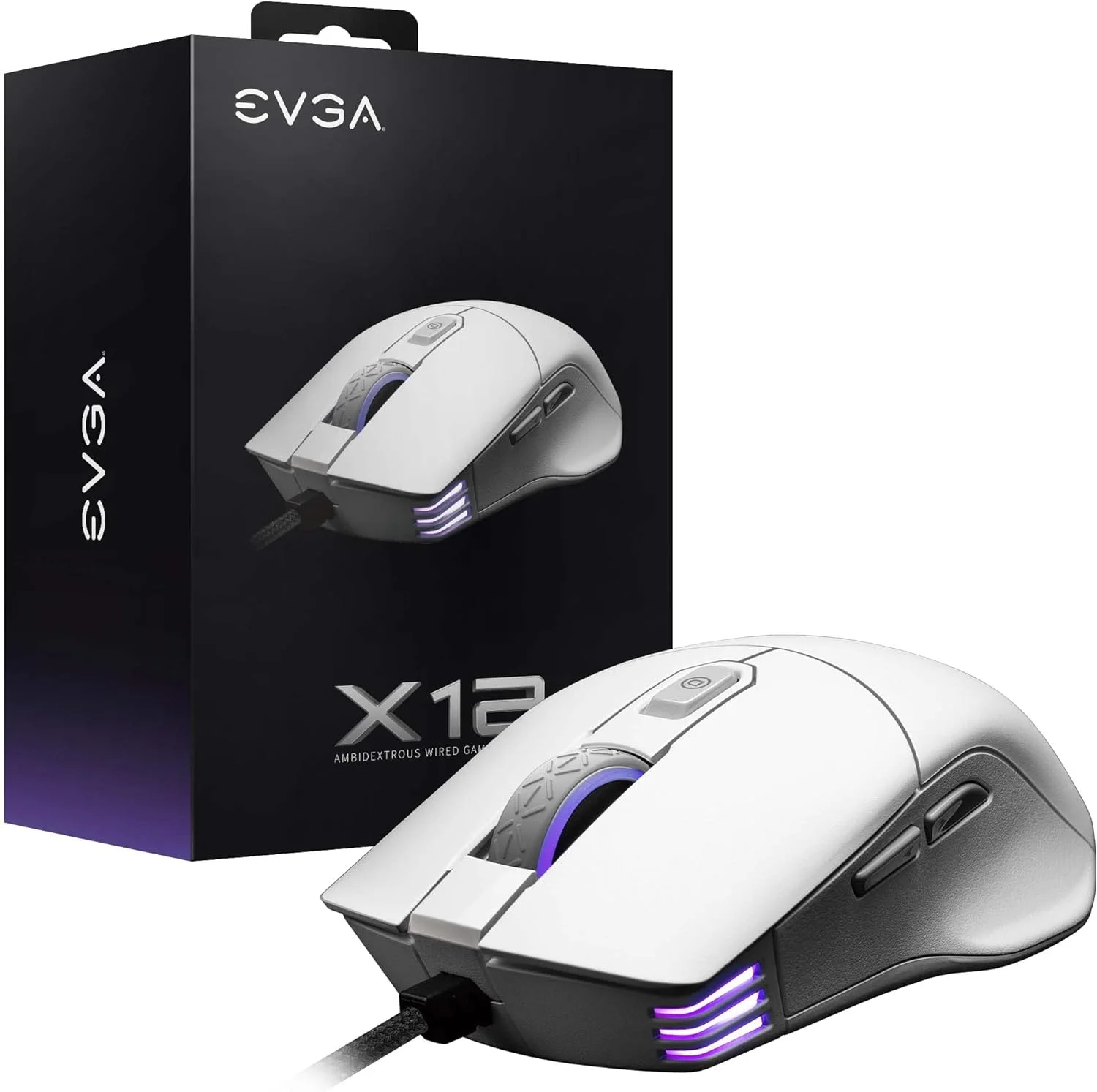 EVGA X12 RGB GAMING MOUSE 8K EVG-EVM-905-W1- 12WH-KR