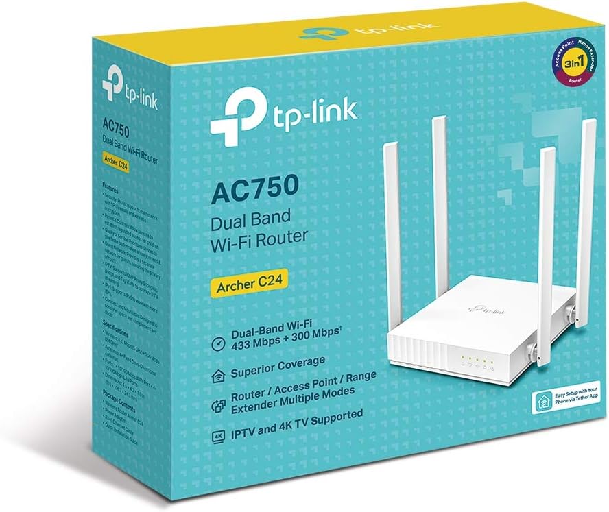 TP-LINK Archer C24 Router Wi-Fi de Banda Dual Archer C24