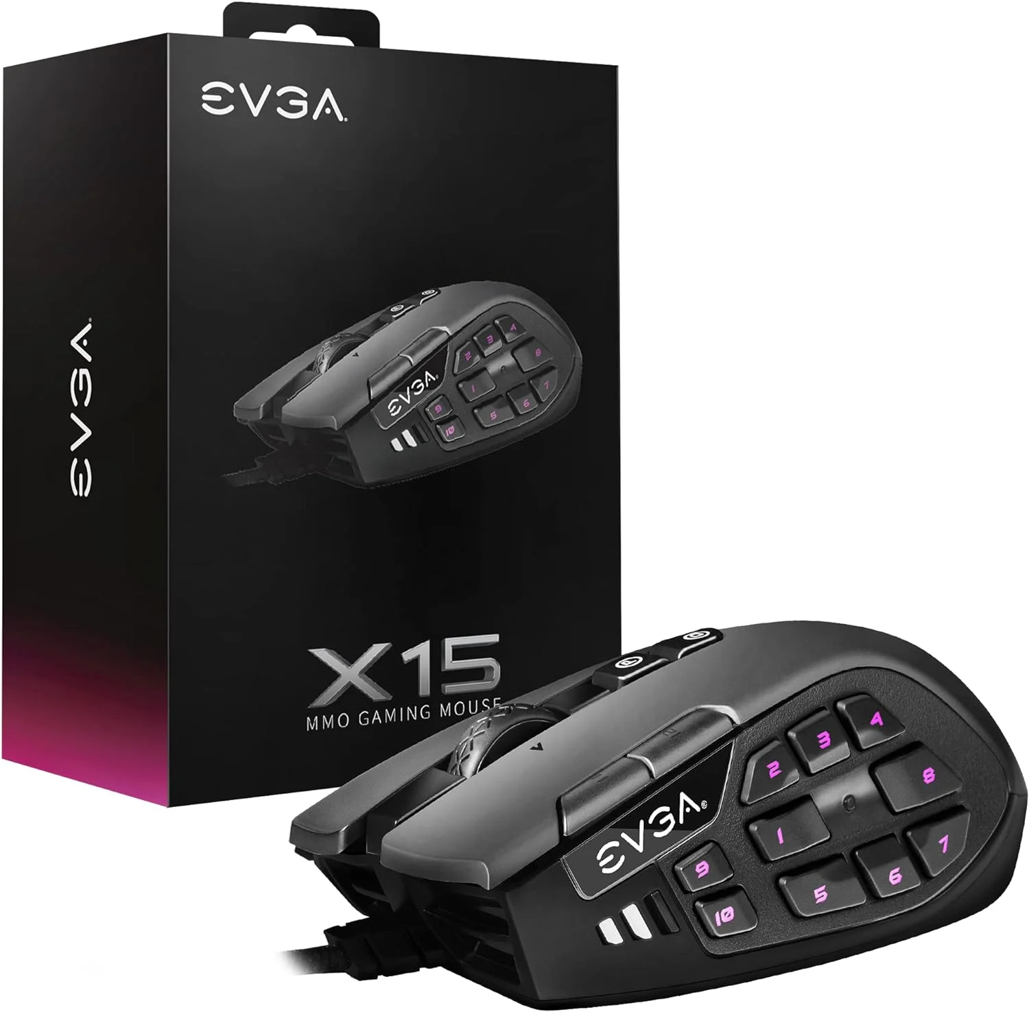 EVGA X15 MMO GAMING MOUSE 8K EVM-904-W1-15BK-KR