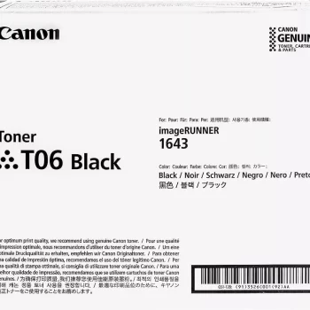 Canon toner negro T06 Original 20500 páginas 3526C001