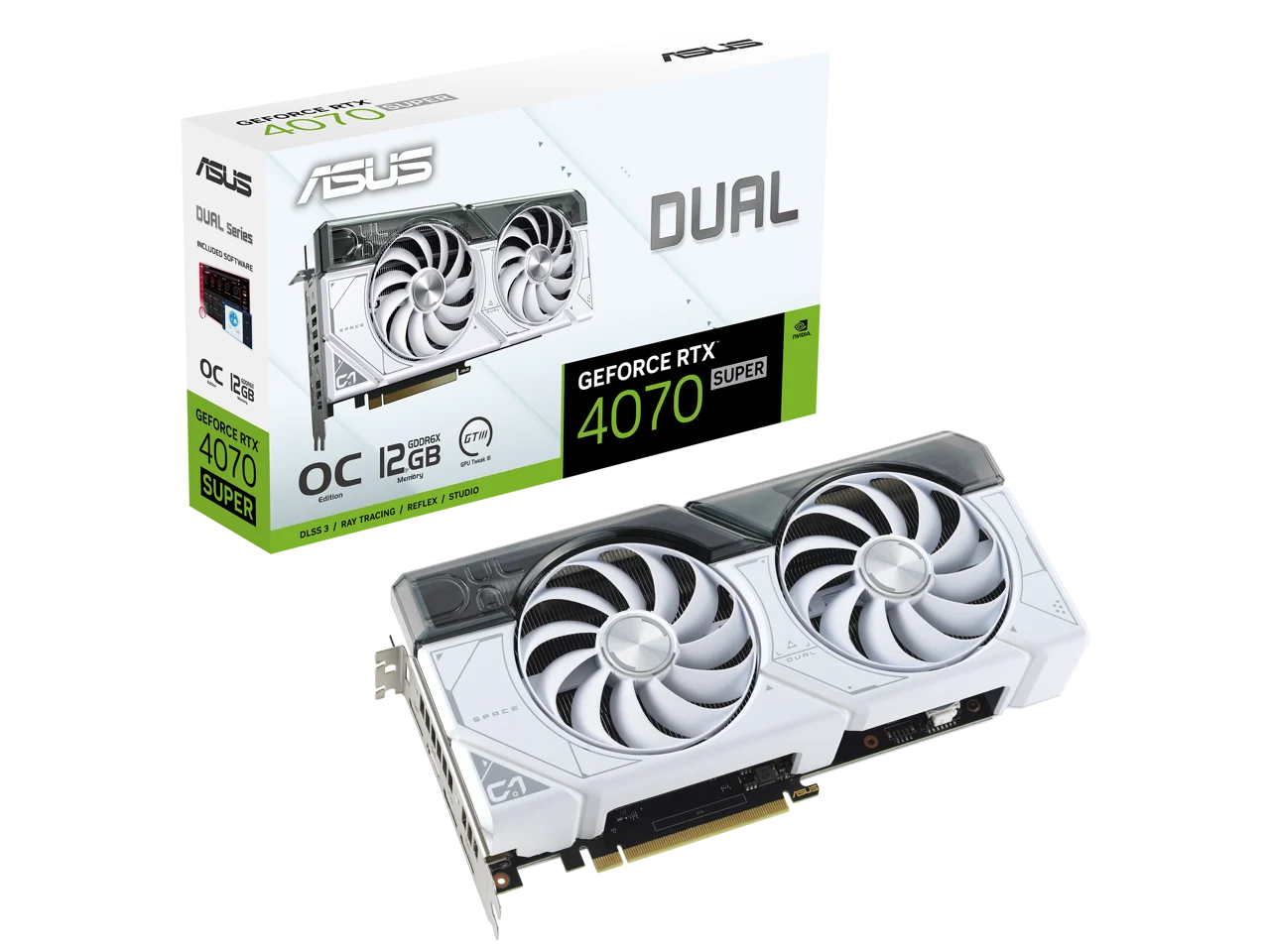 ASUS Dual GeForce RTX 4070 12GB DUAL-RTX4070S-O12G-WHITE
