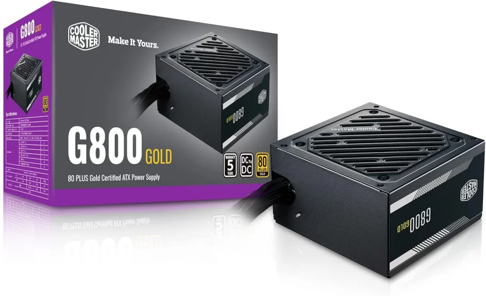 COOLER MASTER G800 / 800W ATX PFC / 80+ GOLD MPW-8001-ACAAG-U2