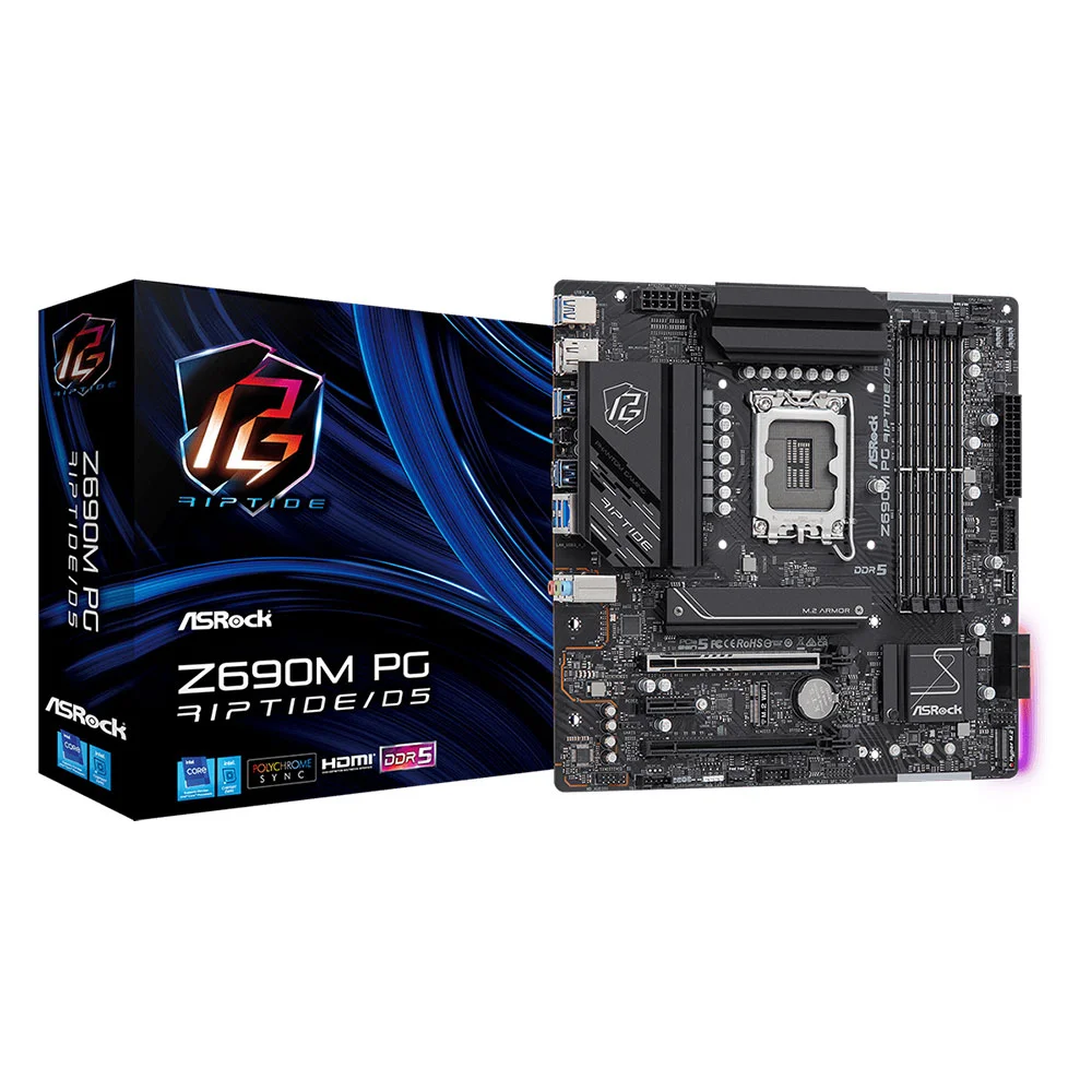 ASROCK Z690M PG RIPTIDE/D5 90-MXBILO-A0UAYZ