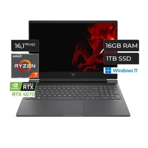 HP VICTUS GAMING 16T-S100 RYZEN 7 16GB 1TB 16.1 RTX 4070 8GB 91K72AV-CTO2