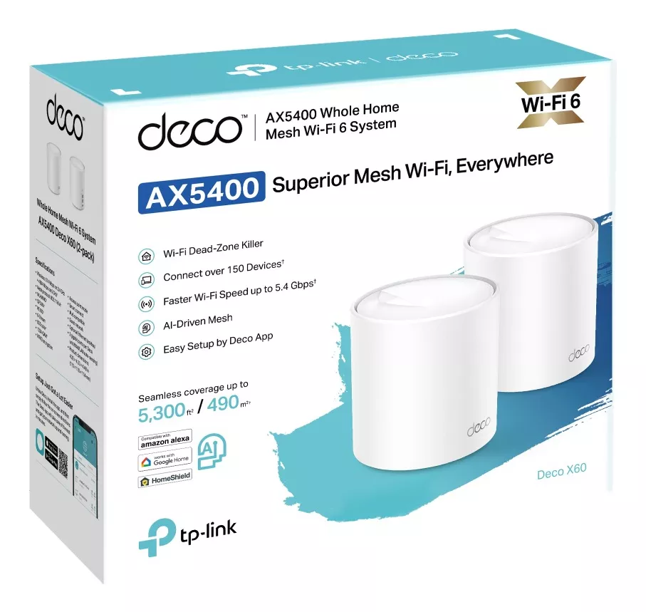 TP-Link DECO X60 sistema WiFi 6 Mesh AX3000 DECO X60 (2-PACK)