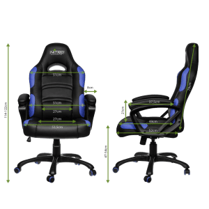 GAMING SILLA GAMEMAX NEGRA-AZUL GCR07 BL