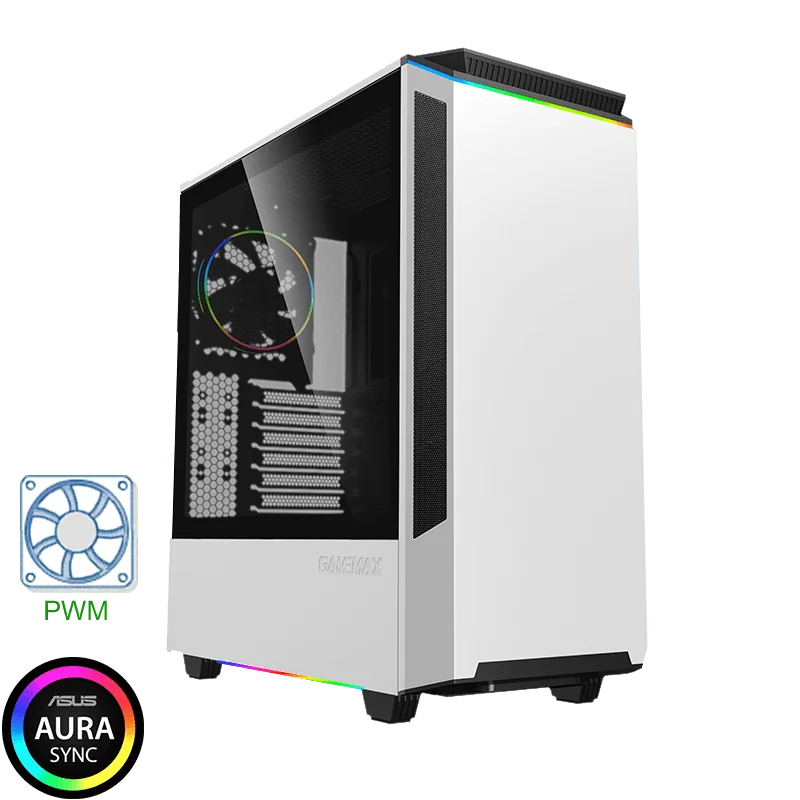 GAMEMAX PALADIN CASE MID TOWER BLANCO 4xUSB PALADIN