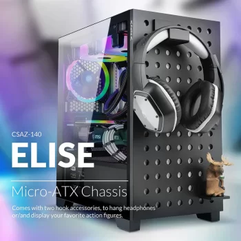 CASE AZZA ELISE 140 MATX GAMING NEGRO CSAZ-140