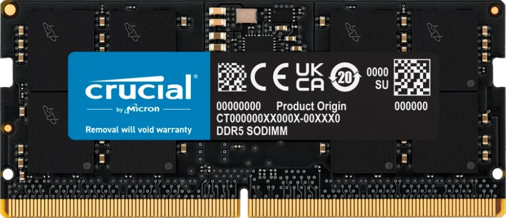 CRUCIAL MEMORIA 16GB DDR5 SODIMM 5600 MT/s CT16G56C46S5