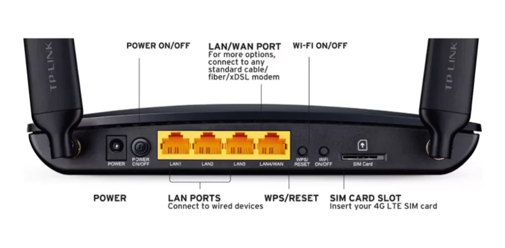 TP LINK TL-MR6400 ROUTER 4G LTE 2 ANTENAS TL-MR6400