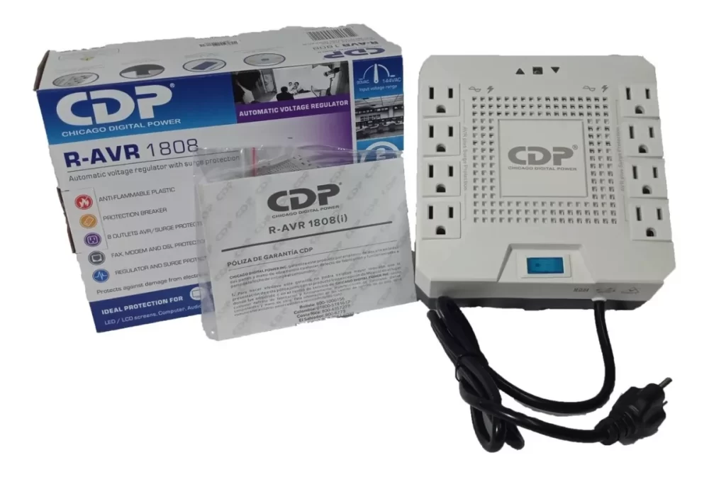 CDP 1800Va Regulador de Voltage c/supresión de picos R-AVR-1808