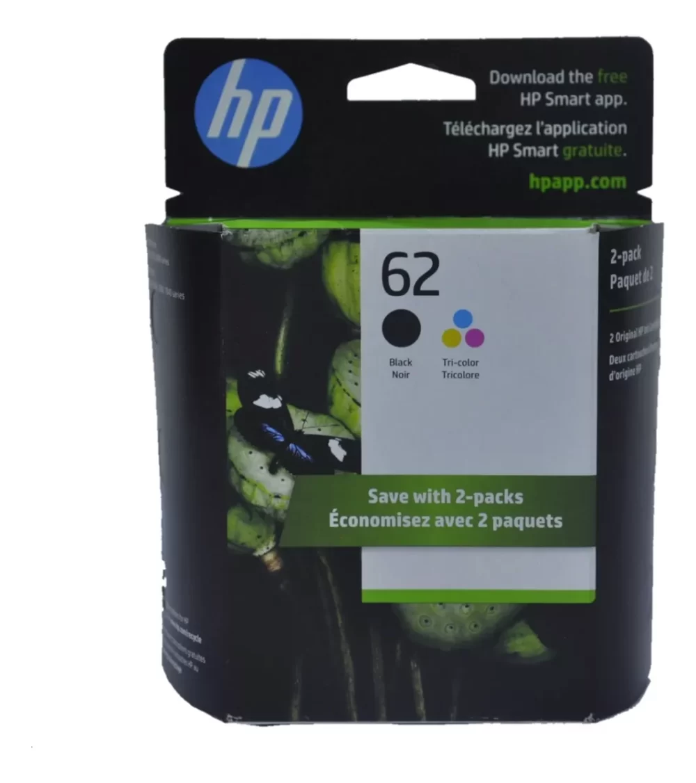 HP 62 Cartuchos Originales 2-pack Negro Y Color N9H64FN