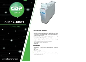 Reseña de la Batería CDP 12 VOLT 100 AMPER GLB 12-100FT