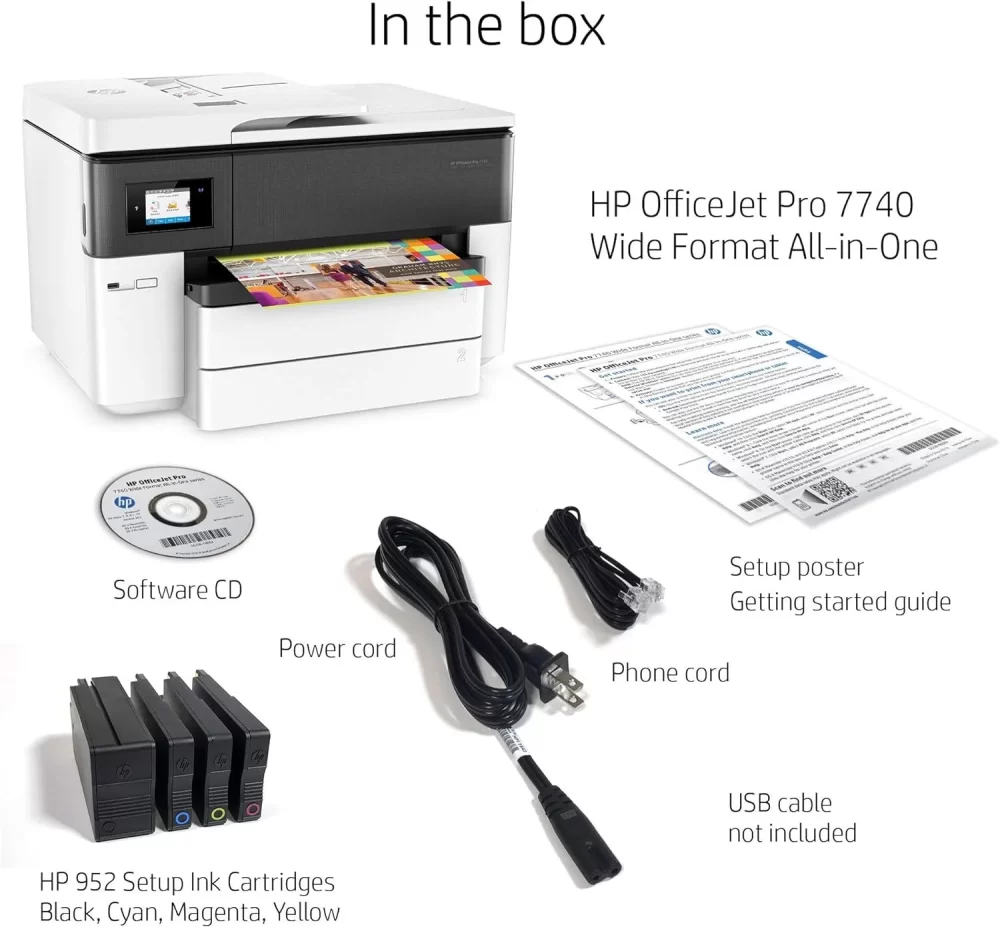 HP OfficeJet 7740 Todo-en-Uno Tabloide G5J38A