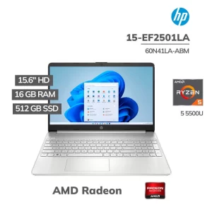 ¡Oferta! HP 15-EF2501LA RYZEN 5-5500U 16GB 512GB 15.6" 60N41LA