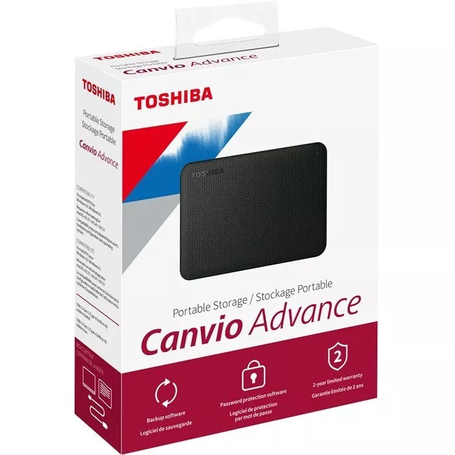 TOSHIBA DISCO EXTERNO 2TB CANVIO ADVANCE V10 NEGRO 2TB 2.5" USB 3.0 HDTCA20XK3AA