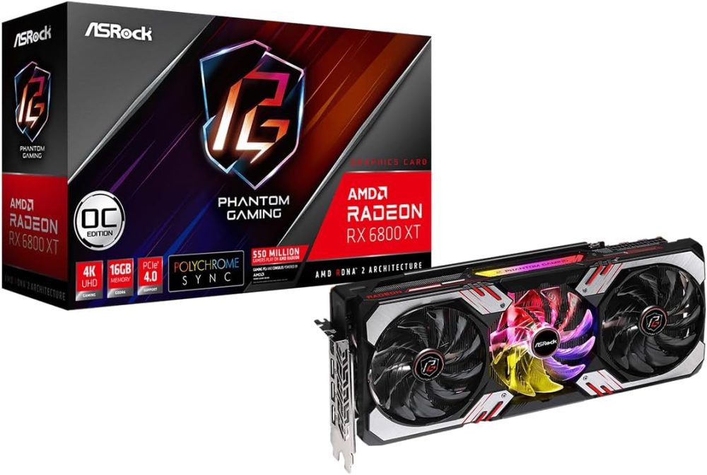 ¡Oferta! ASROCK AMD RADEON RX6800 XT PHANTOM D 16GB RX6800XT PGD 16GO