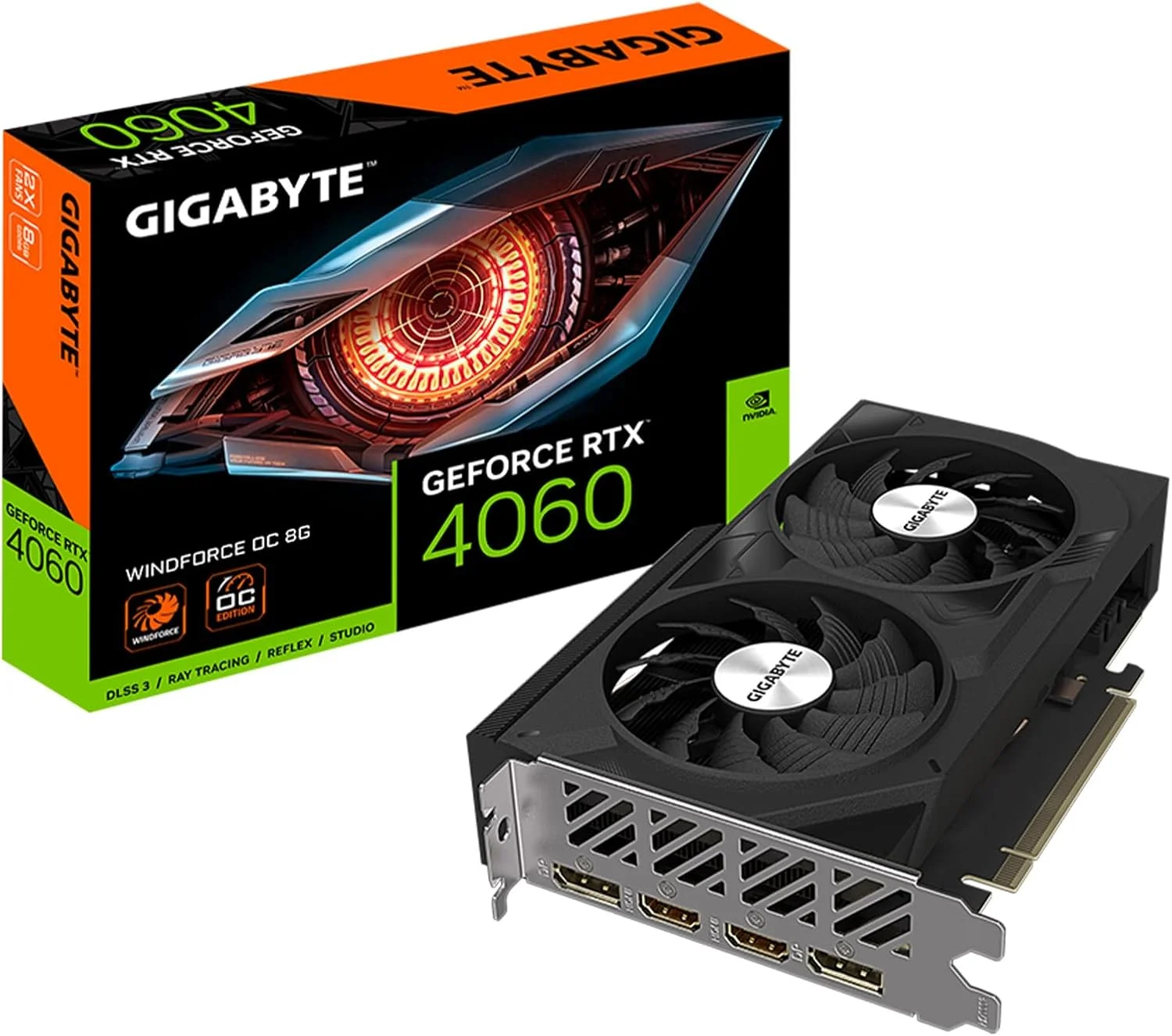 GIGABYTE GEFORCE RTX 4060 WINDFORCE 8GB GV-N4060WF2-8GD