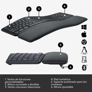 Logitech Ergo K860 Teclado Wireless Bluetooth 920-009845