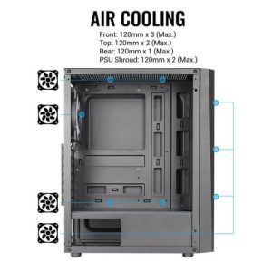 ¡Oferta! CASE AEROCOOL DELTA NEGRO DELTA-A-BK-V1