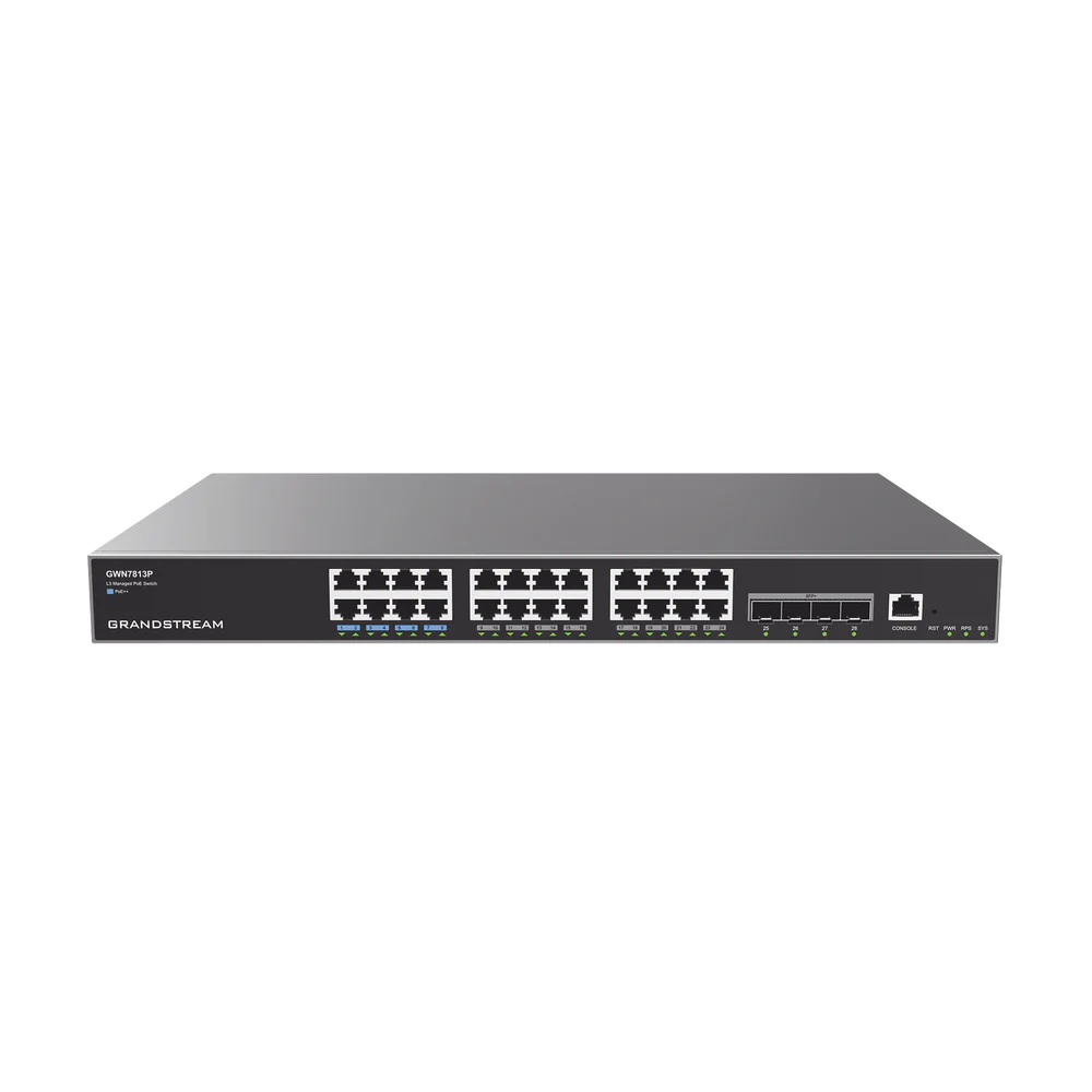 Grandstream Switch Gigabit PoE+ Administrable 24 puertos GWN7813P