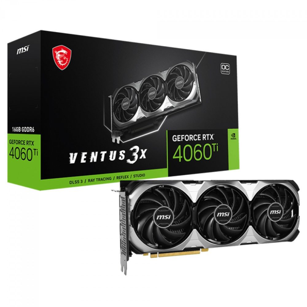 ¡Oferta! MSI RTX 4060 TI VENTUS 3X 16G OC 912-V517-09