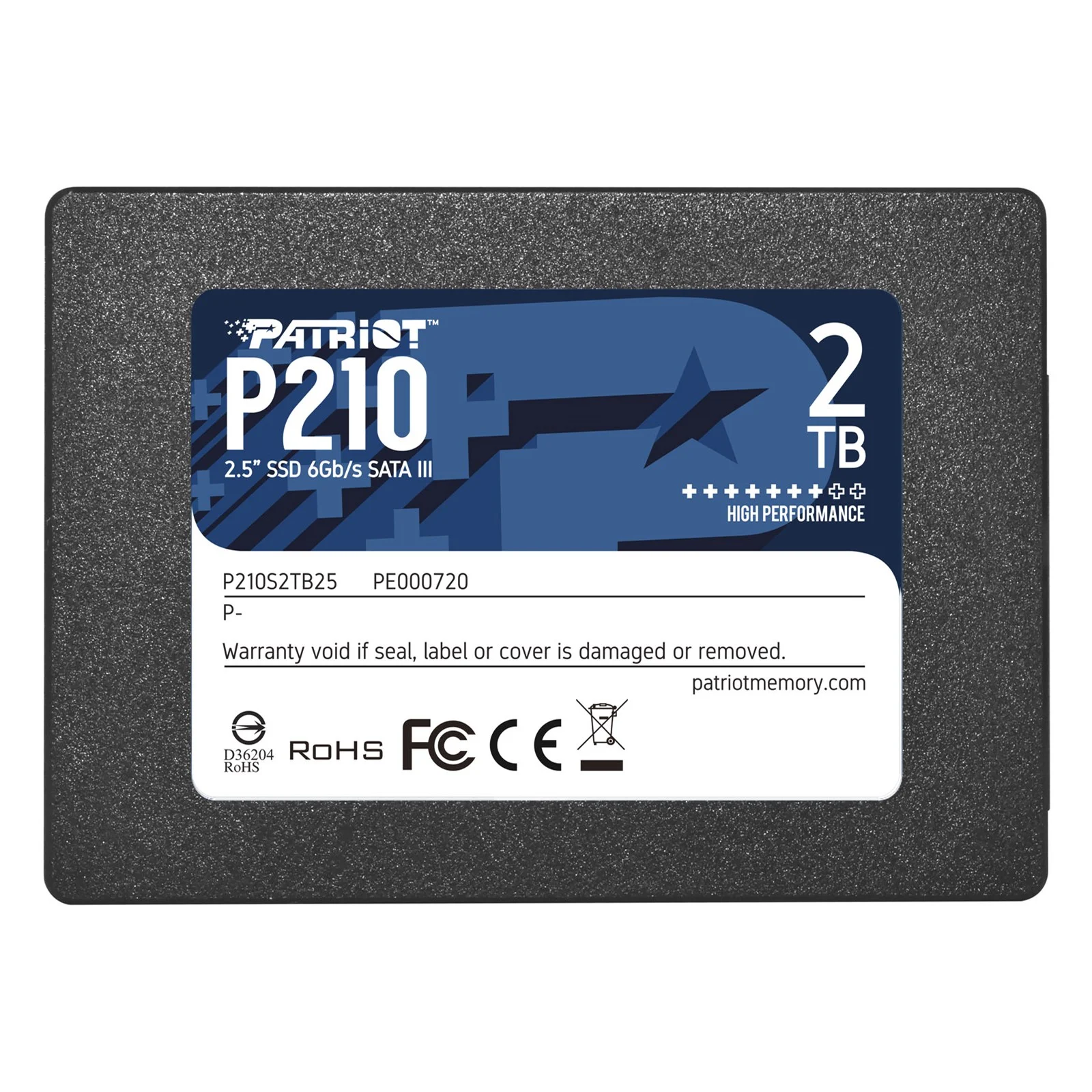 Patriot P210 2TB SSD interno SATA 3 2.5" SSD P210S2TB25