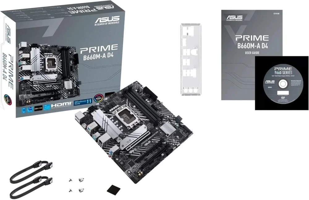 ASUS Prime B660M-A D4 LGA 1700 PRIME B660M-A D4 ¡Oferta! ASUS TARJETA MADRE(open B) PRIME LGA1700 12th& 13th GEN,4xDDR4,1xDp, 2xHDMI, 2x2 M.2 PRIME B660M-A D4