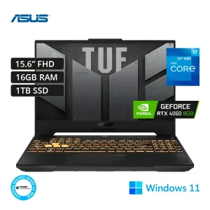 ASUS TUF 15 15.6" FHD 144MZ I7-13620H RTX 4060 16GB 1TB FX507VV-WS74