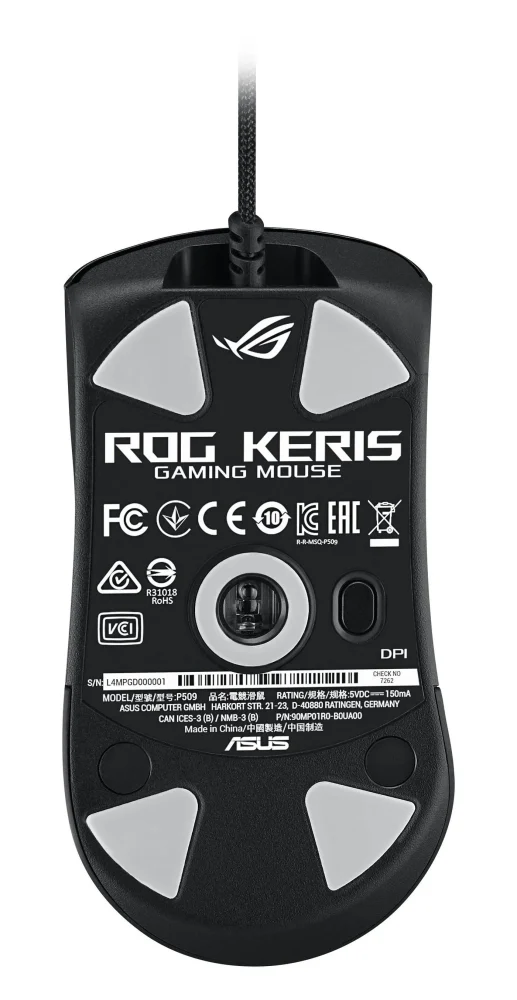 ASUS GAMING P509 ROG KERIS MOUSE OPTICO 90MP01R0-BOUA00