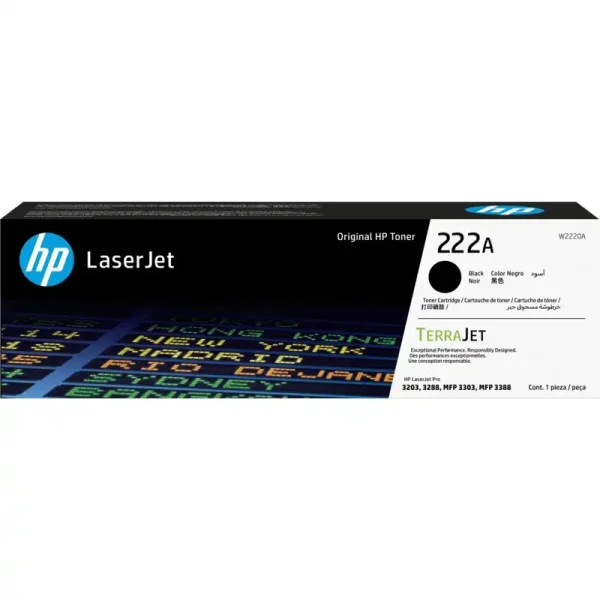 HP LaserJet 222A Cartucho de tóner Original W2220A HP LaserJet 222A Cartucho de tóner Original W2220A