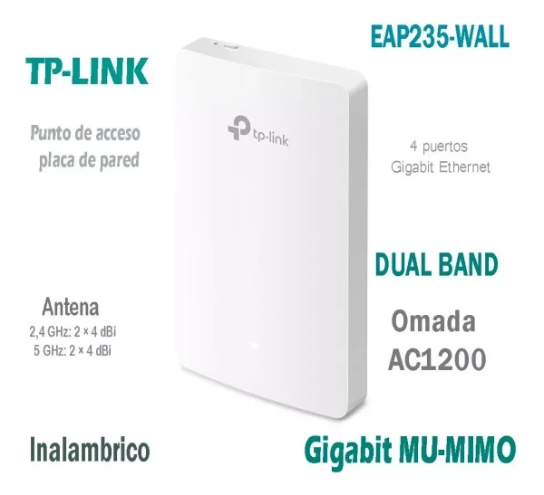 TP-LINK ACCESS POINT PARED GIGABIT WIFI EAP235-Wall TP-LINK ACCESS POINT PARED GIGABIT WIFI EAP235-Wall