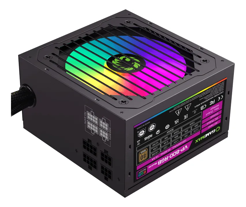 FUENTE DE PODER GAMEMAX 800W GAMING 80+BRONZE VP-800 RGB M FUENTE DE PODER GAMEMAX 800W GAMING 80+BRONZE VP-800 RGB M