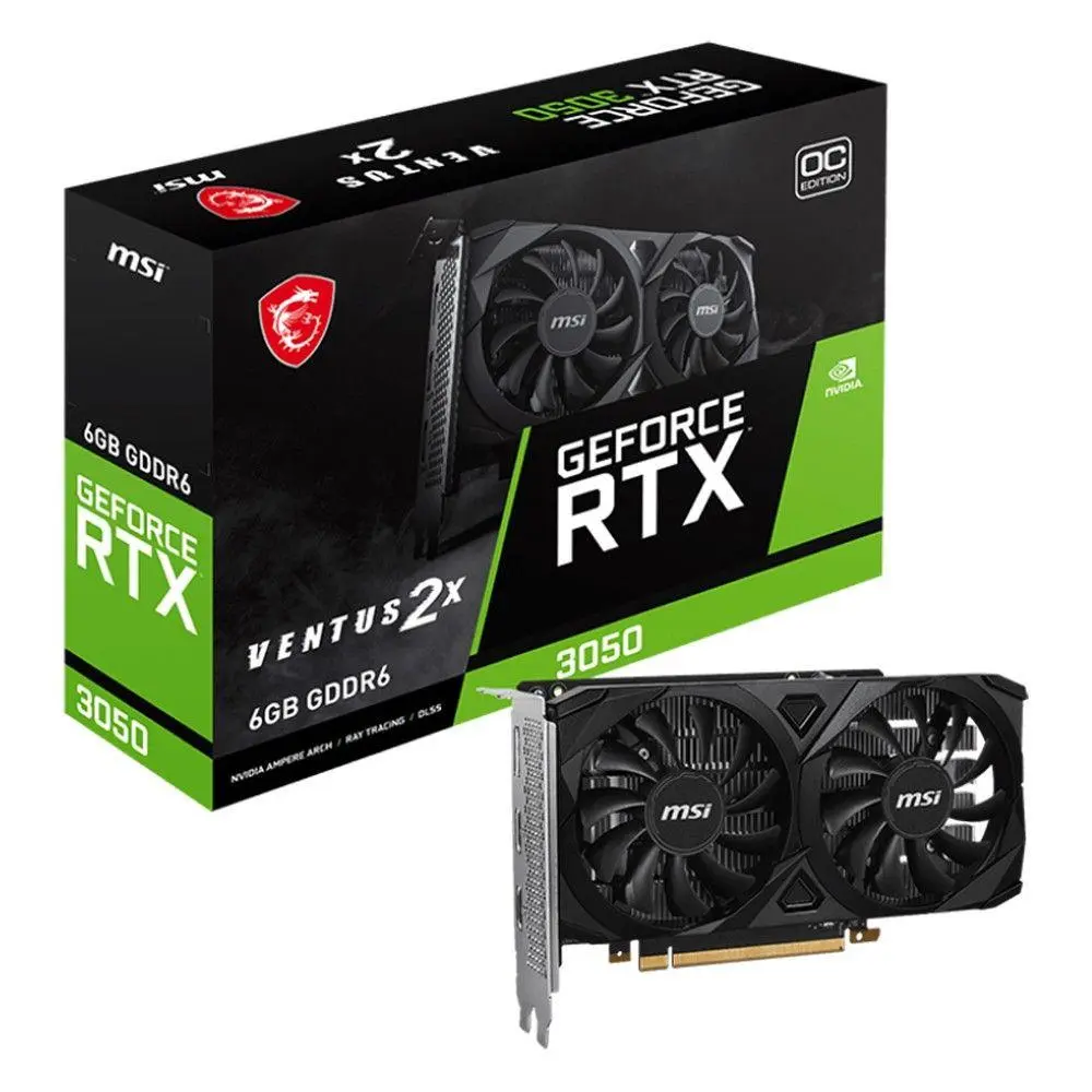MSI GeFORCE RTX3050 VENTUS 2X 6GB OC 912-V812-060 MSI GeFORCE RTX3050 VENTUS 2X 6GB OC 912-V812-060