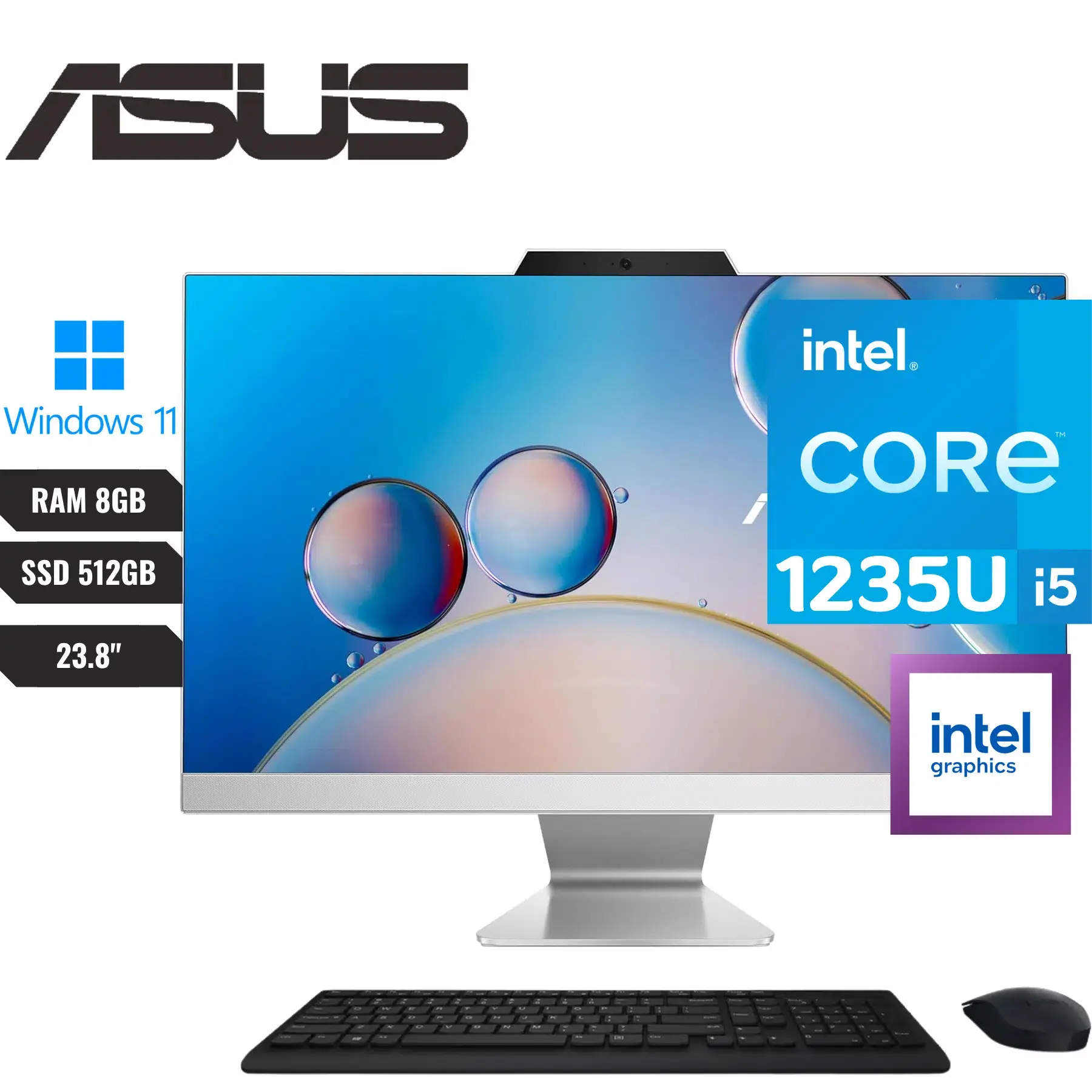 ASUS A3402 ALL IN ONE 24" FHD TOUCHSCREEN I5-1235U 8GB 512GB A3402WBA-WS503T ASUS A3402 ALL IN ONE 24" FHD TOUCHSCREEN I5-1235U 8GB 512GB A3402WBA-WS503T