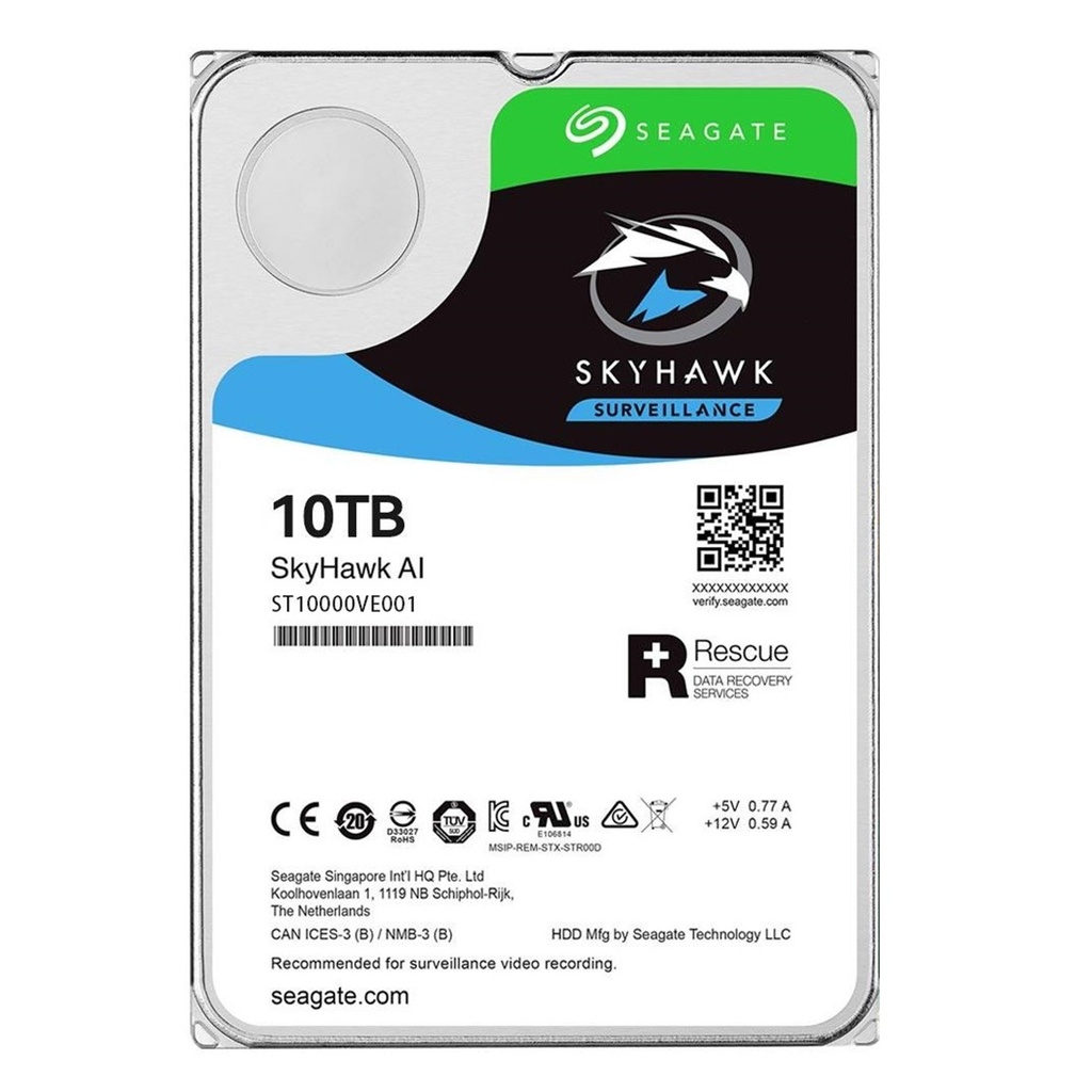 SEAGATE SKYHAWK 10TB SURVEILLANCE 256MB CACHE SATA 6.0GB/S 3.5" ST10000VE001 SEAGATE SKYHAWK 10TB SURVEILLANCE 256MB CACHE SATA 6.0GB/S 3.5" ST10000VE001